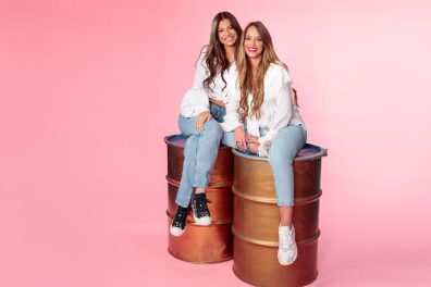 Shooting photo studio fond rose