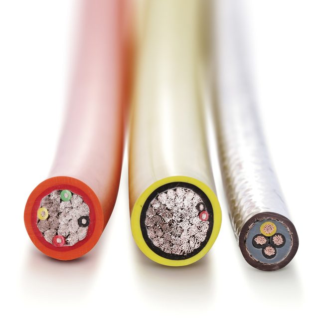 Photographie d'objet macro câble industriel