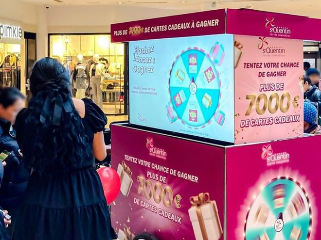 Animation roue des cadeaux sur un vélo digital pour votre centre commercial